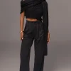JLUXLABEL Black Classic High Rise Trousers