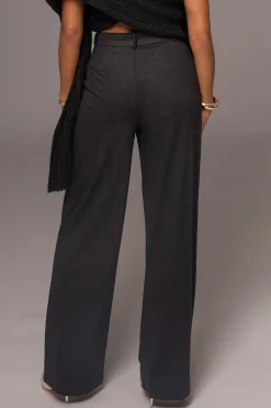 JLUXLABEL Black Classic High Rise Trousers