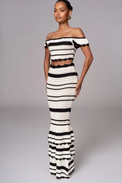 JLUXLABEL Black Corazon Ruffle Skirt Set