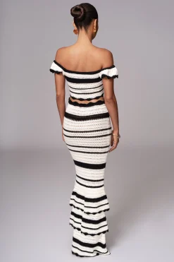 JLUXLABEL Black Corazon Ruffle Skirt Set