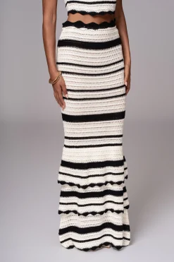 JLUXLABEL Black Corazon Ruffle Skirt Set