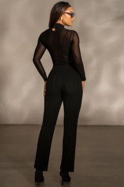 JLUXLABEL Black Darcey Ribbed Pants