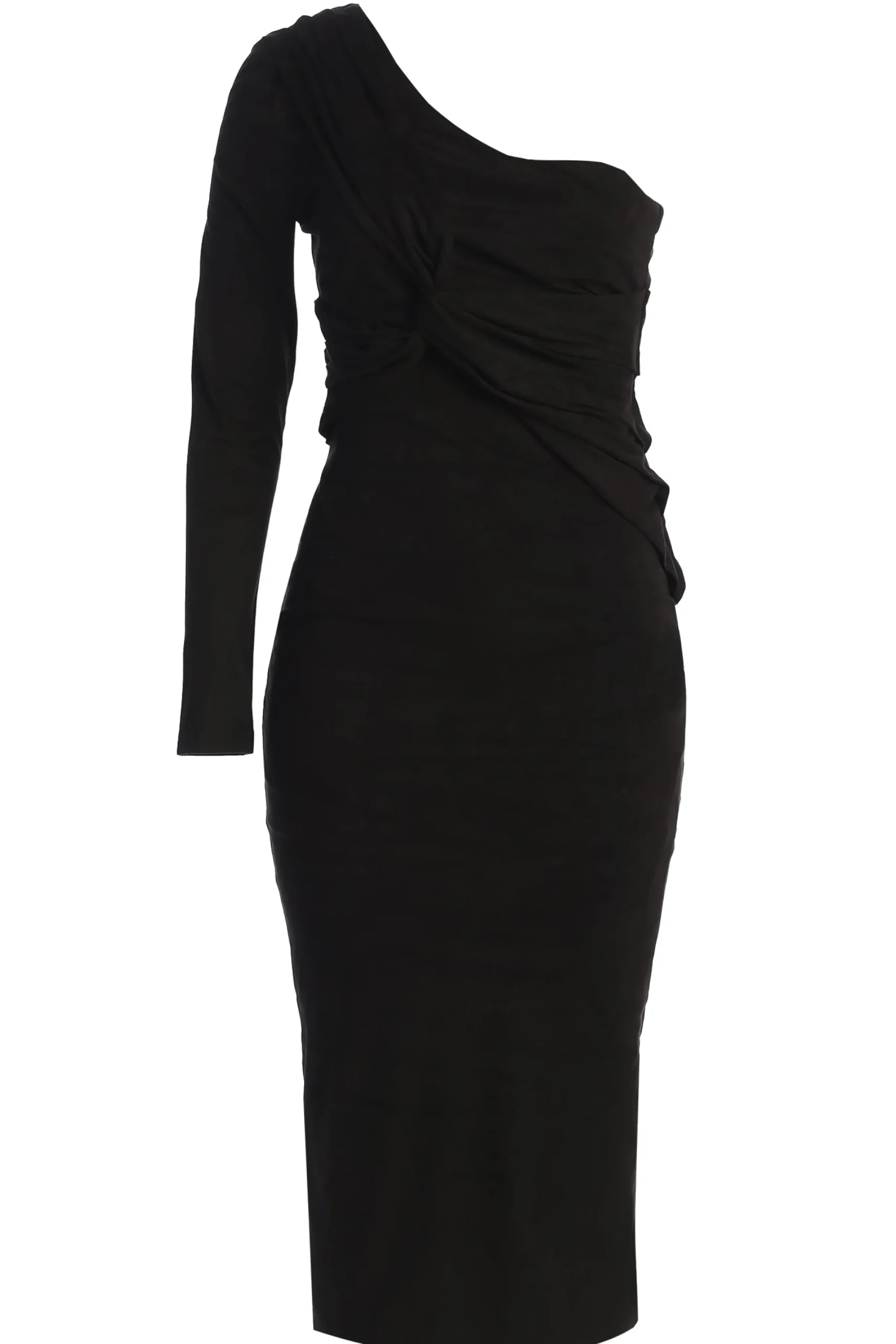 JLUXLABEL Black Dayanna Suede Midi Dress
