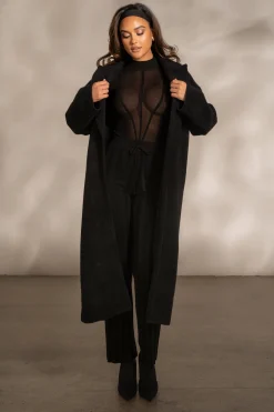 JLUXLABEL Black Dion Oversized Coat