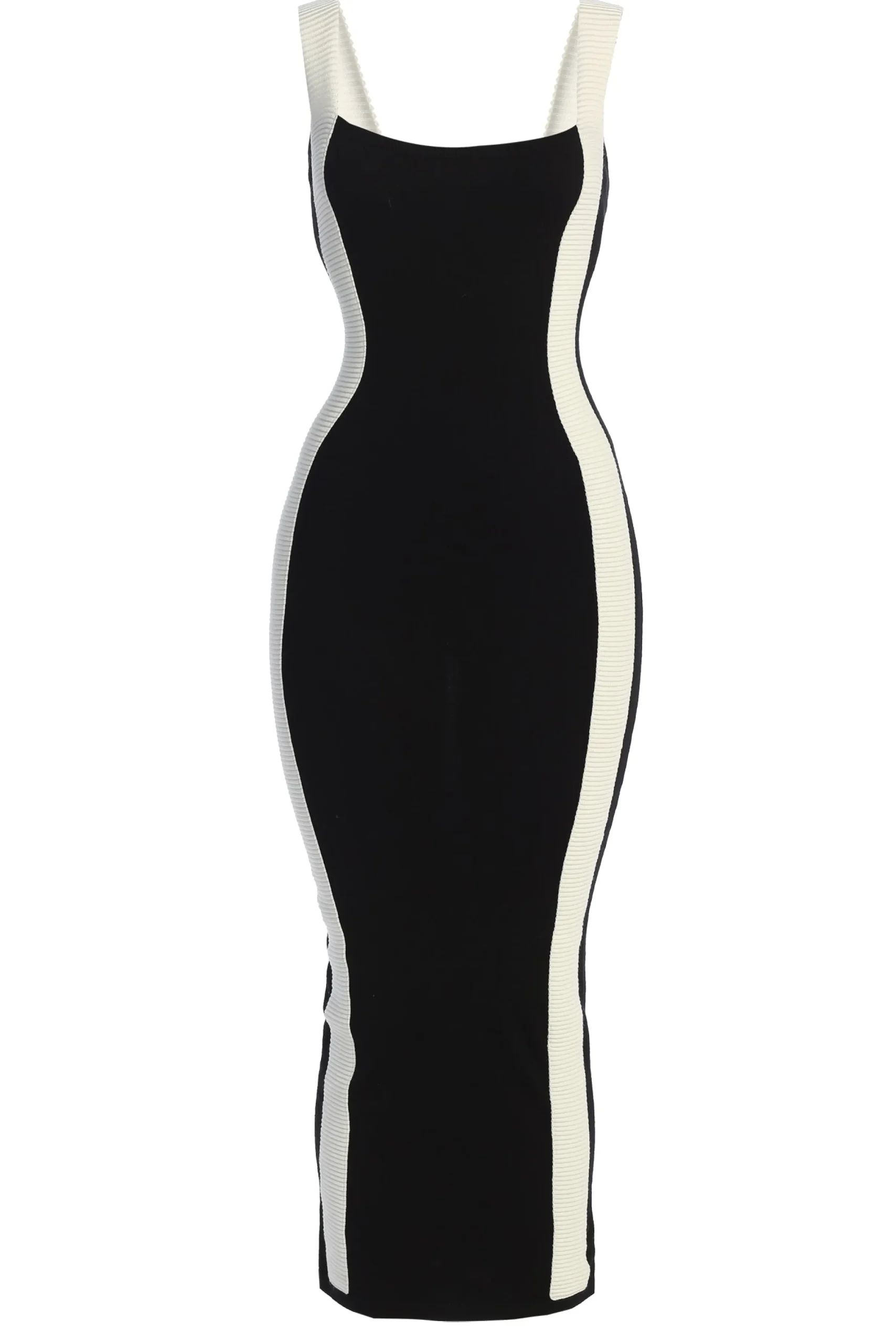 JLUXLABEL Black Donna Knit Midi Dress