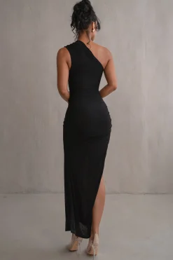 JLUXLABEL Black Eden One Shoulder Maxi Dress