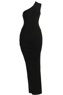 JLUXLABEL Black Eden One Shoulder Maxi Dress