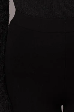 JLUXLABEL Black Effortless Knit Leggings