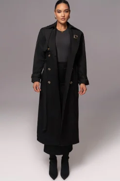 JLUXLABEL Black Elite Suede Coat