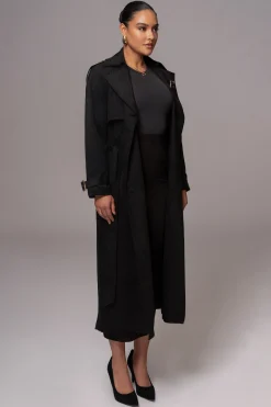 JLUXLABEL Black Elite Suede Coat