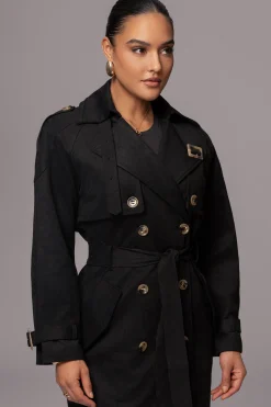 JLUXLABEL Black Elite Suede Coat