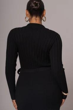 JLUXLABEL Black Emma Knit Maxi Dress
