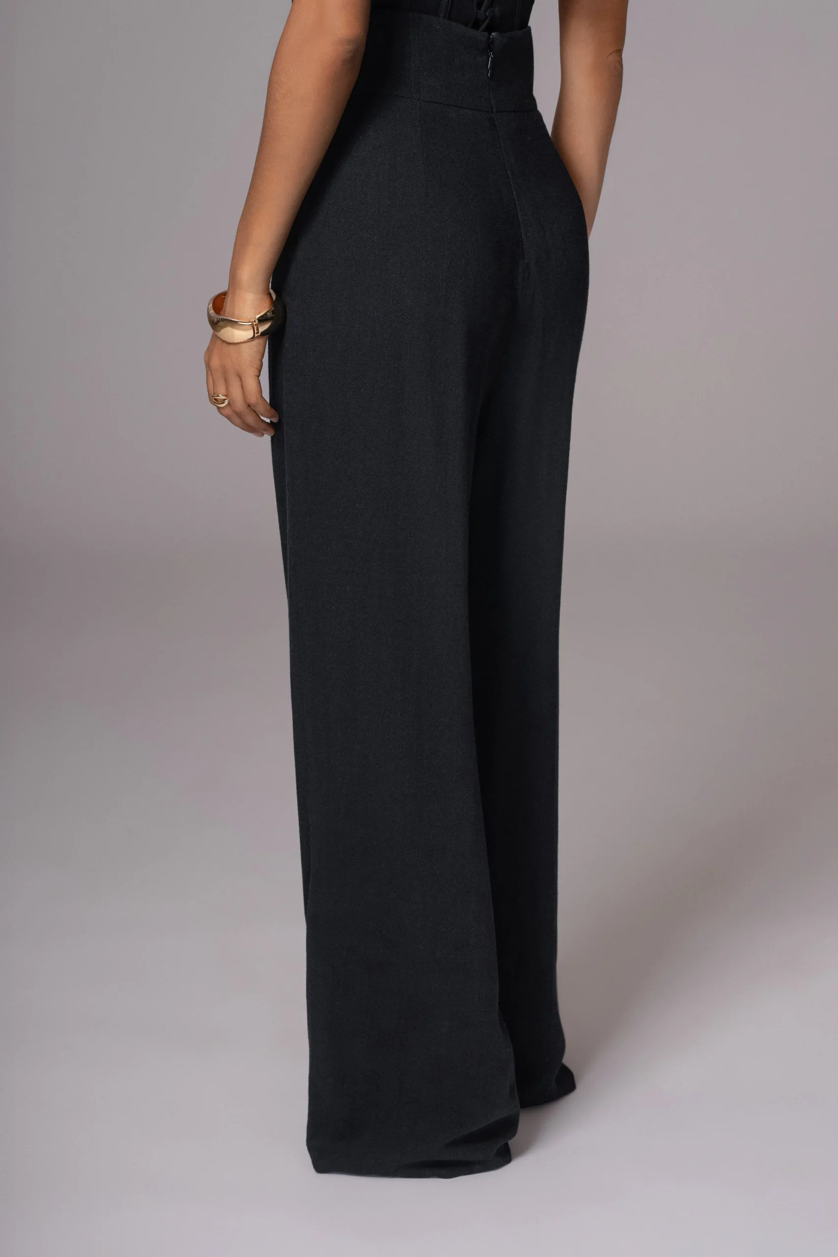 JLUXLABEL Black Explorer Linen Pants