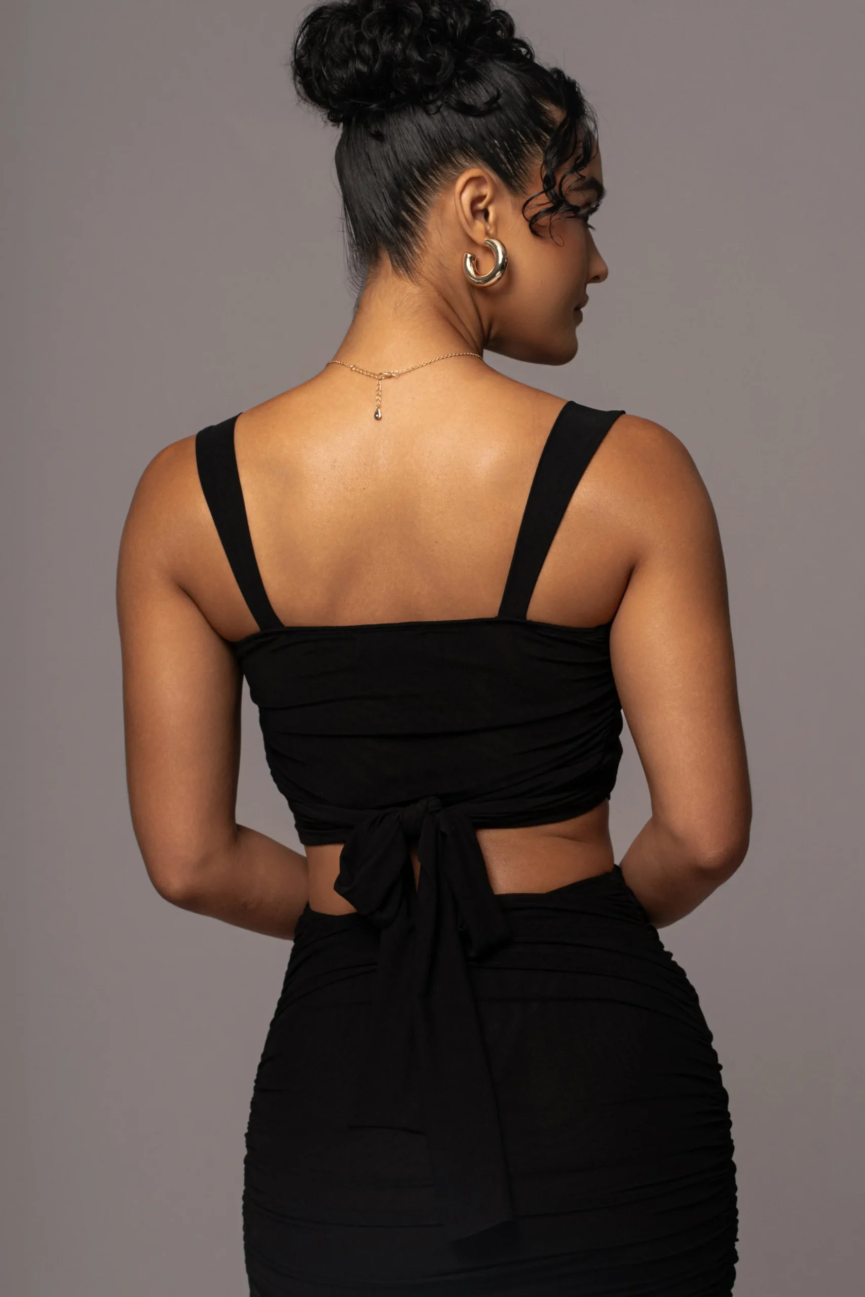 JLUXLABEL Black Extend Your Stay Skirt Set