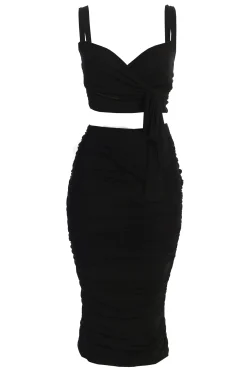 JLUXLABEL Black Extend Your Stay Skirt Set