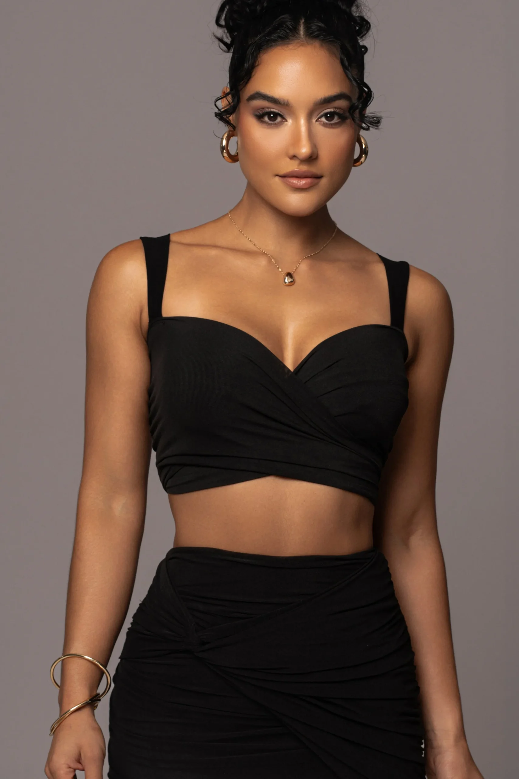 JLUXLABEL Black Extend Your Stay Skirt Set
