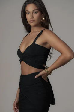 JLUXLABEL Black Extend Your Stay Skirt Set