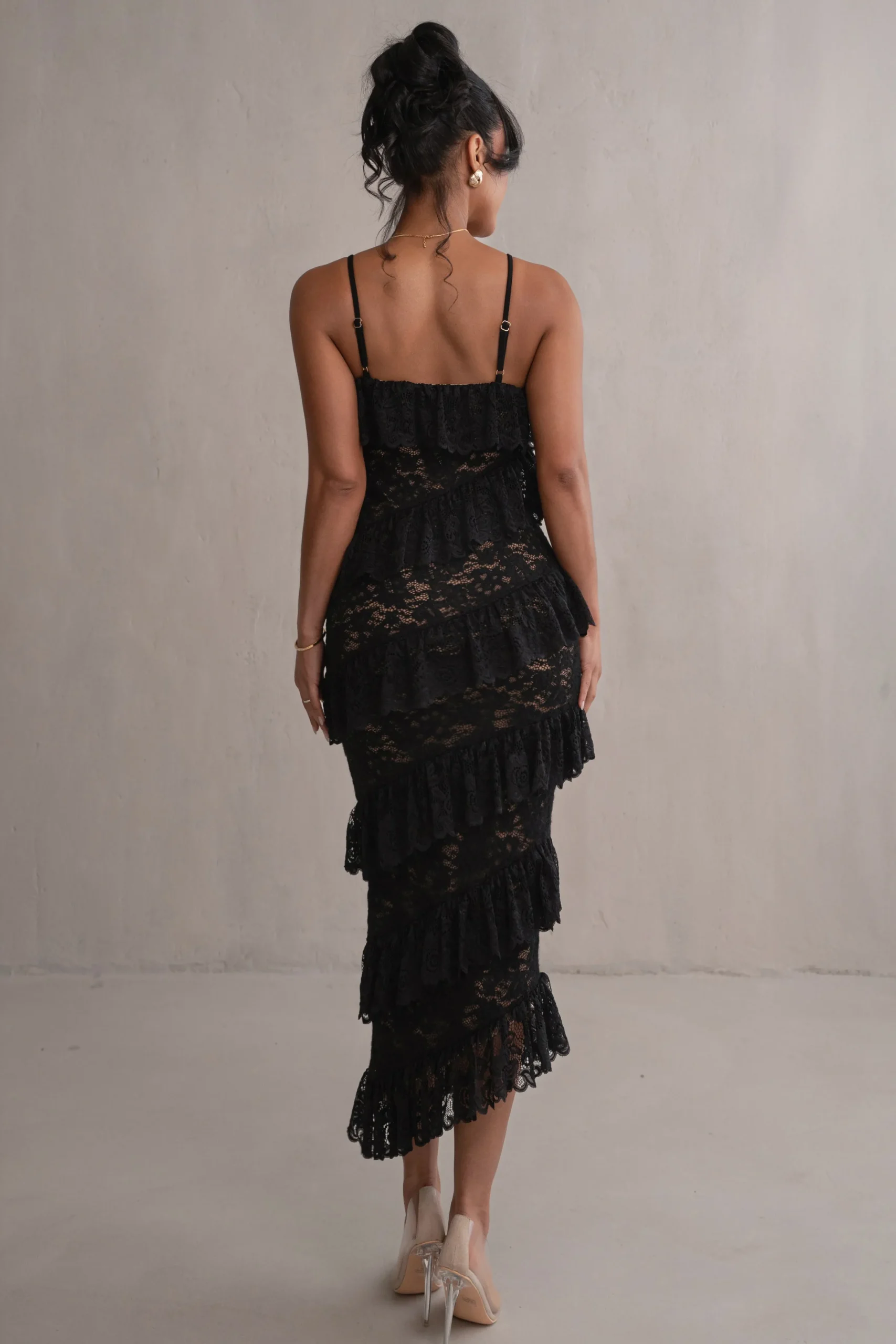 JLUXLABEL Black Feeling Of Forever Ruffle Dress