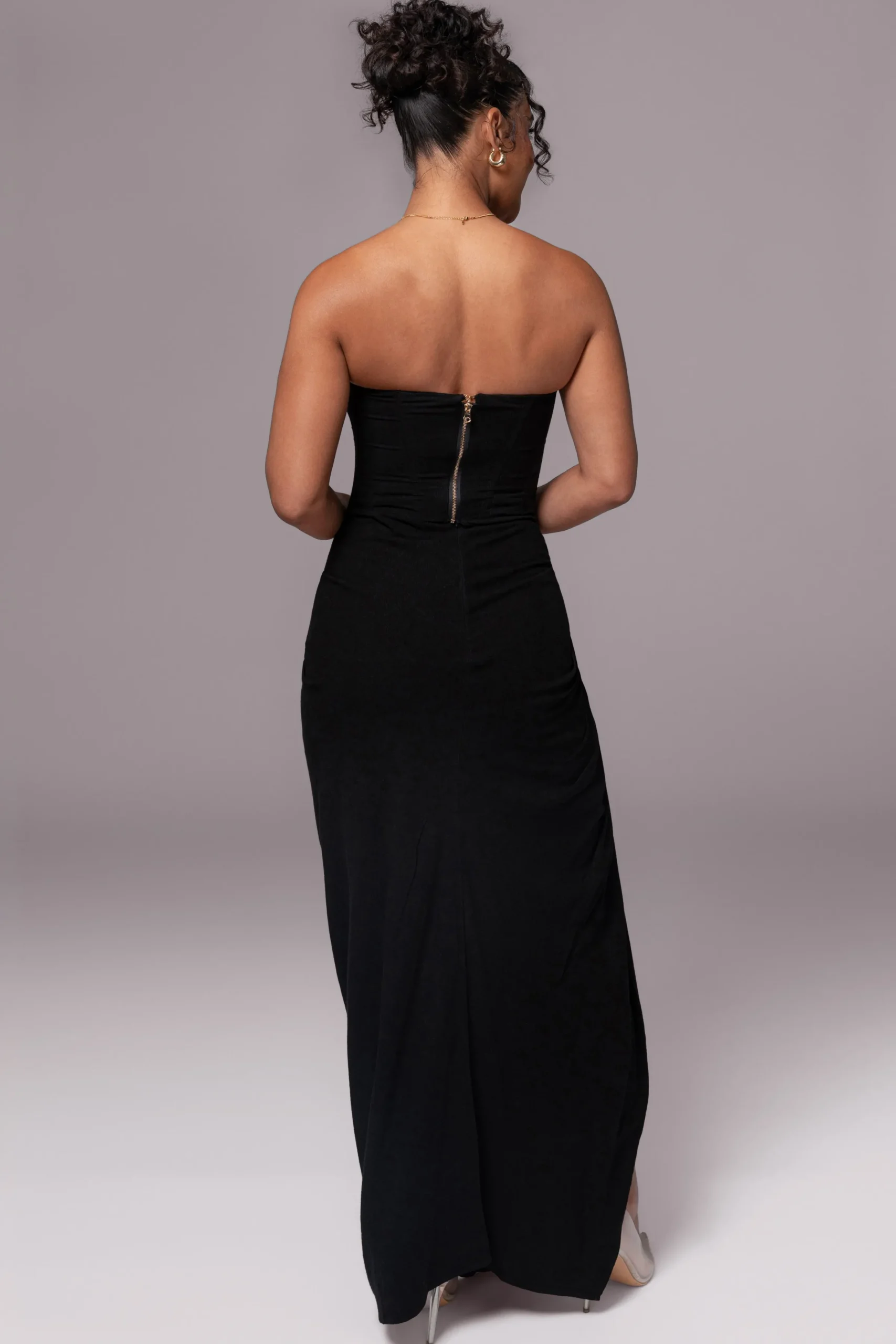 JLUXLABEL Black Fenix Reversible Linen Corset