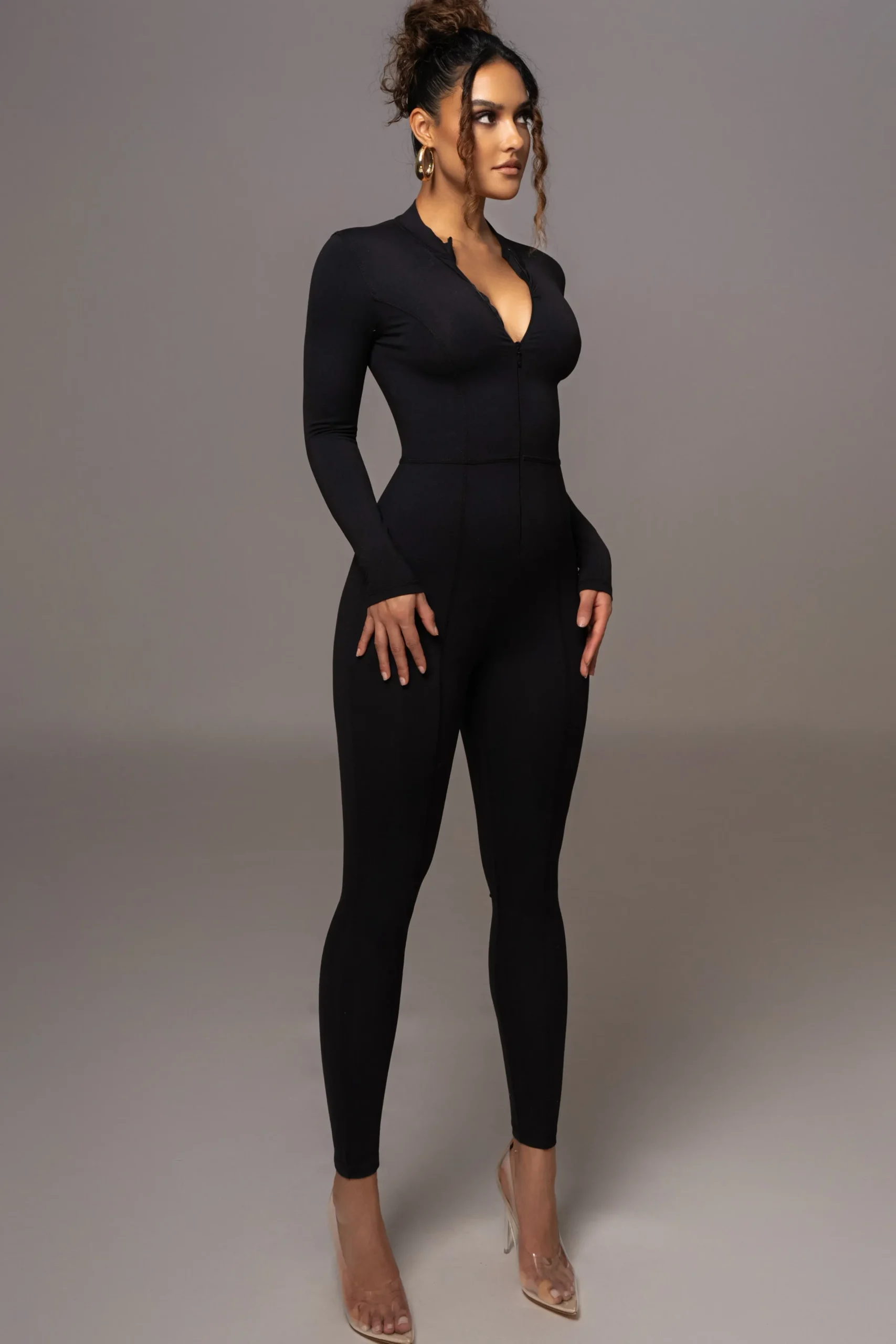 JLUXLABEL Black Galilea High Neck Jumpsuit