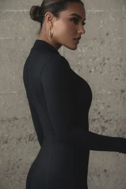 JLUXLABEL Black Galilea High Neck Jumpsuit
