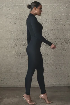 JLUXLABEL Black Galilea High Neck Jumpsuit