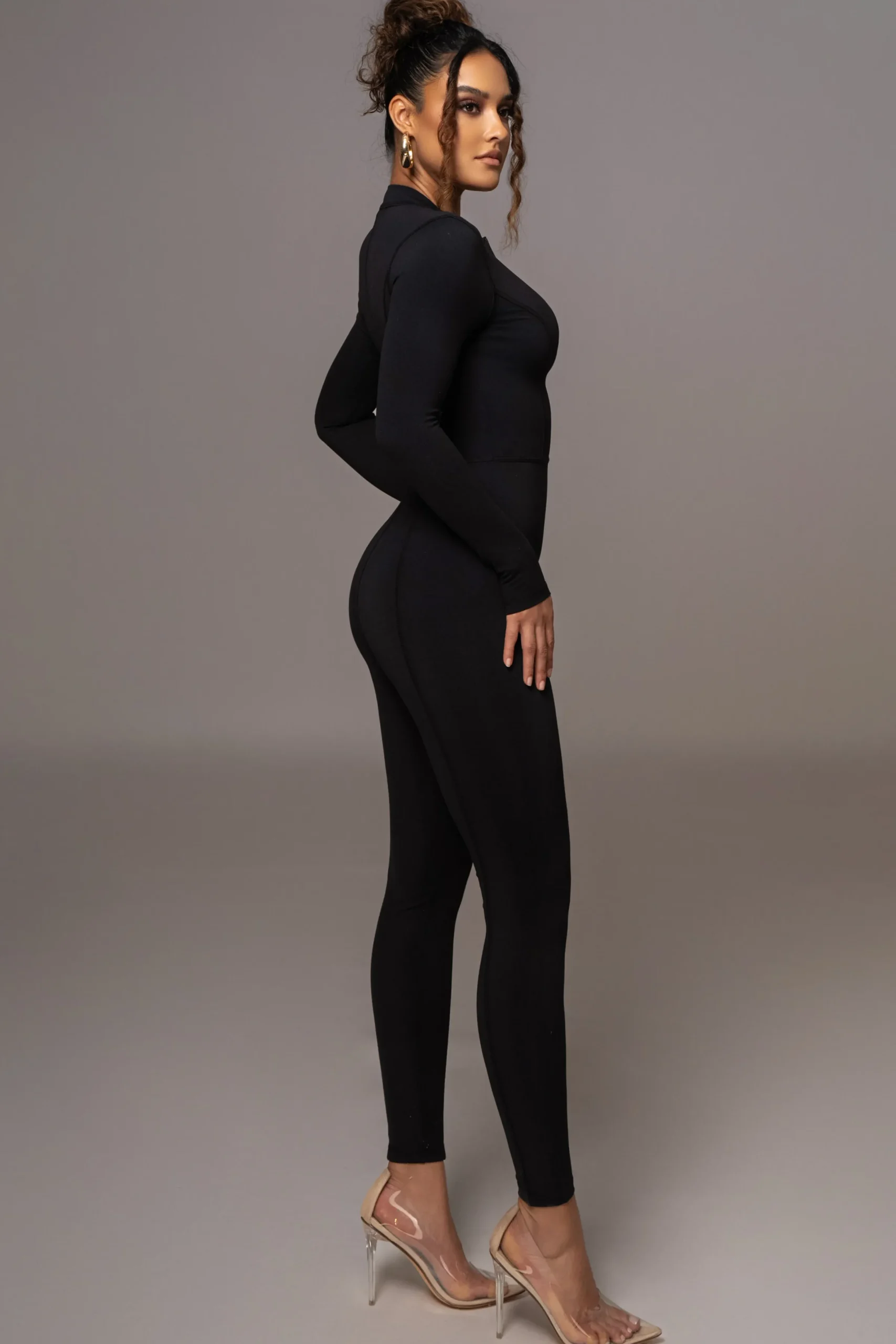 JLUXLABEL Black Galilea High Neck Jumpsuit