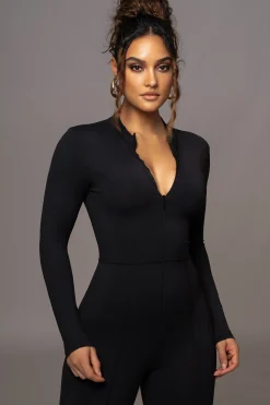 JLUXLABEL Black Galilea High Neck Jumpsuit
