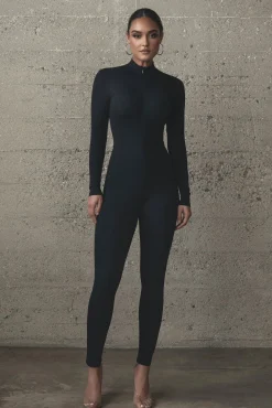 JLUXLABEL Black Galilea High Neck Jumpsuit
