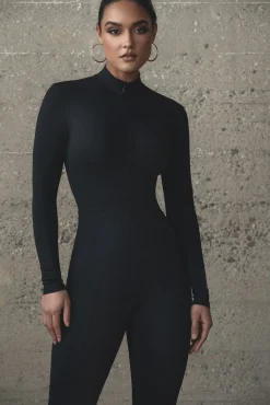 JLUXLABEL Black Galilea High Neck Jumpsuit