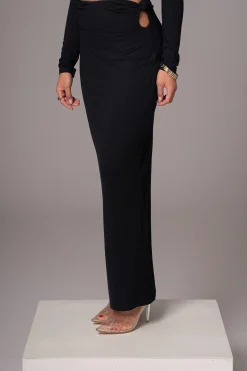 JLUXLABEL Black Geneva Skirt Set
