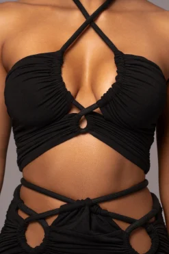 JLUXLABEL Black Go The Distance Skirt Set