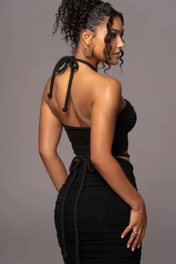 JLUXLABEL Black Go The Distance Skirt Set