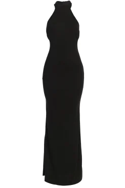 JLUXLABEL Black Golden Evening Maxi Gown