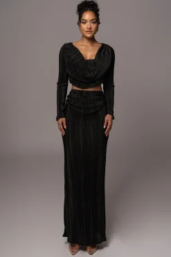 JLUXLABEL Black Haidyn Skirt Set
