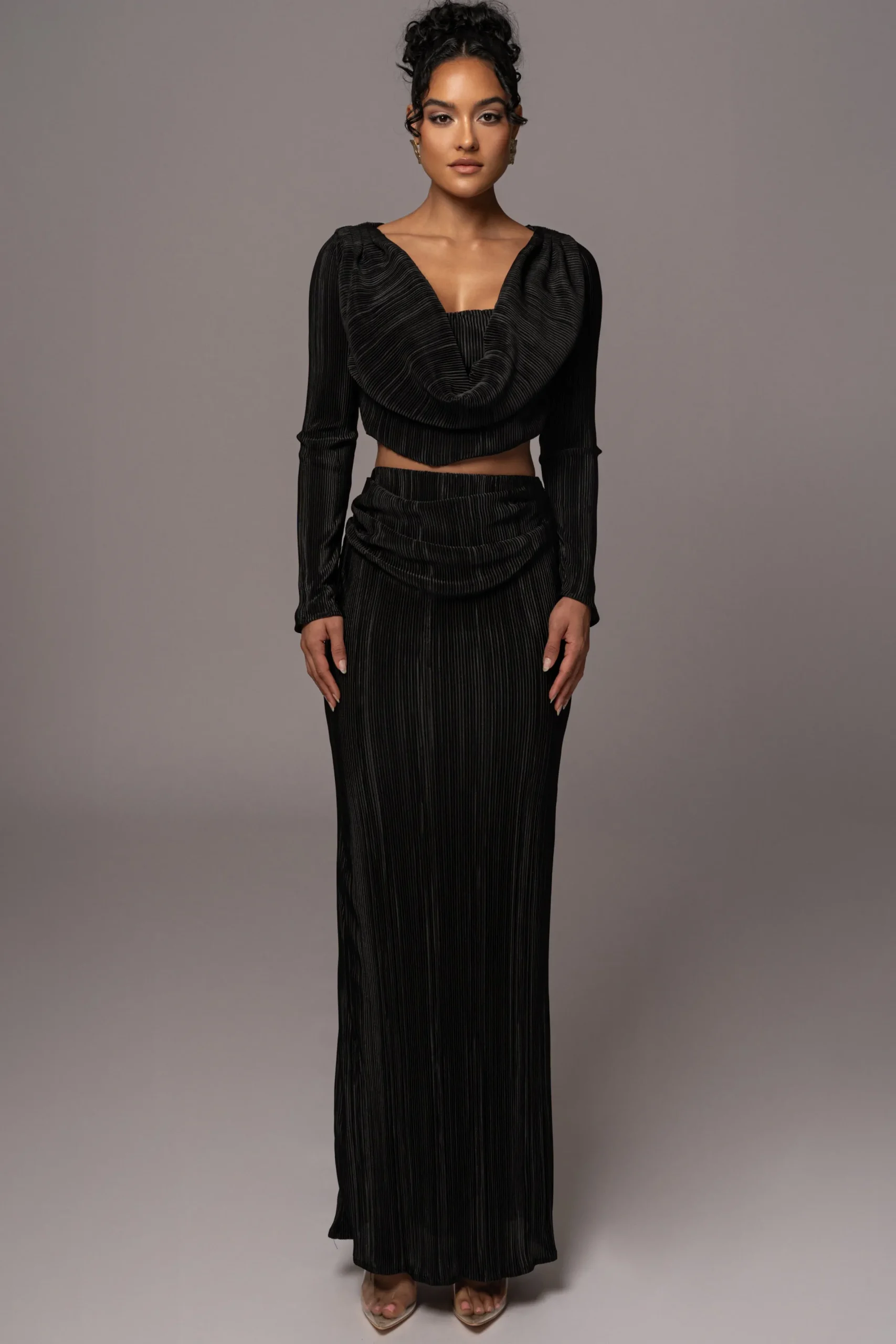 JLUXLABEL Black Haidyn Skirt Set
