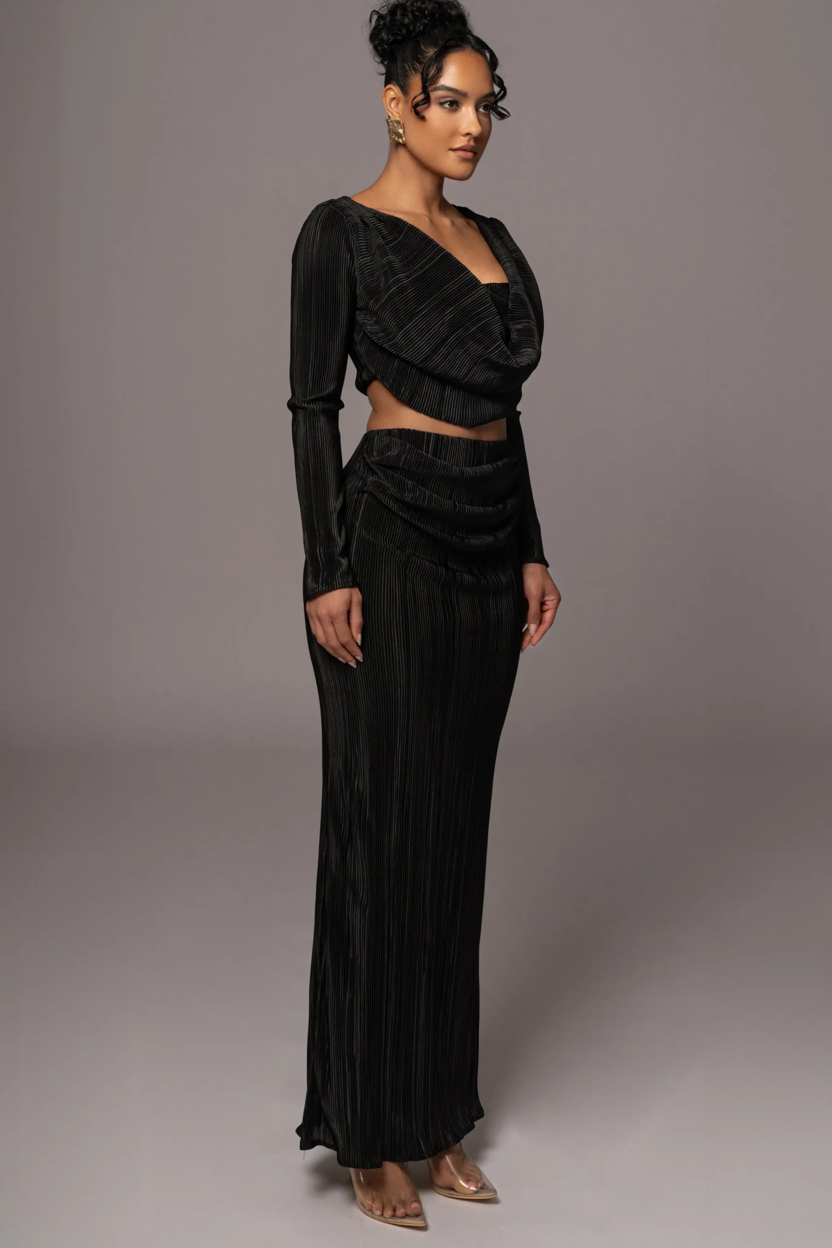 JLUXLABEL Black Haidyn Skirt Set