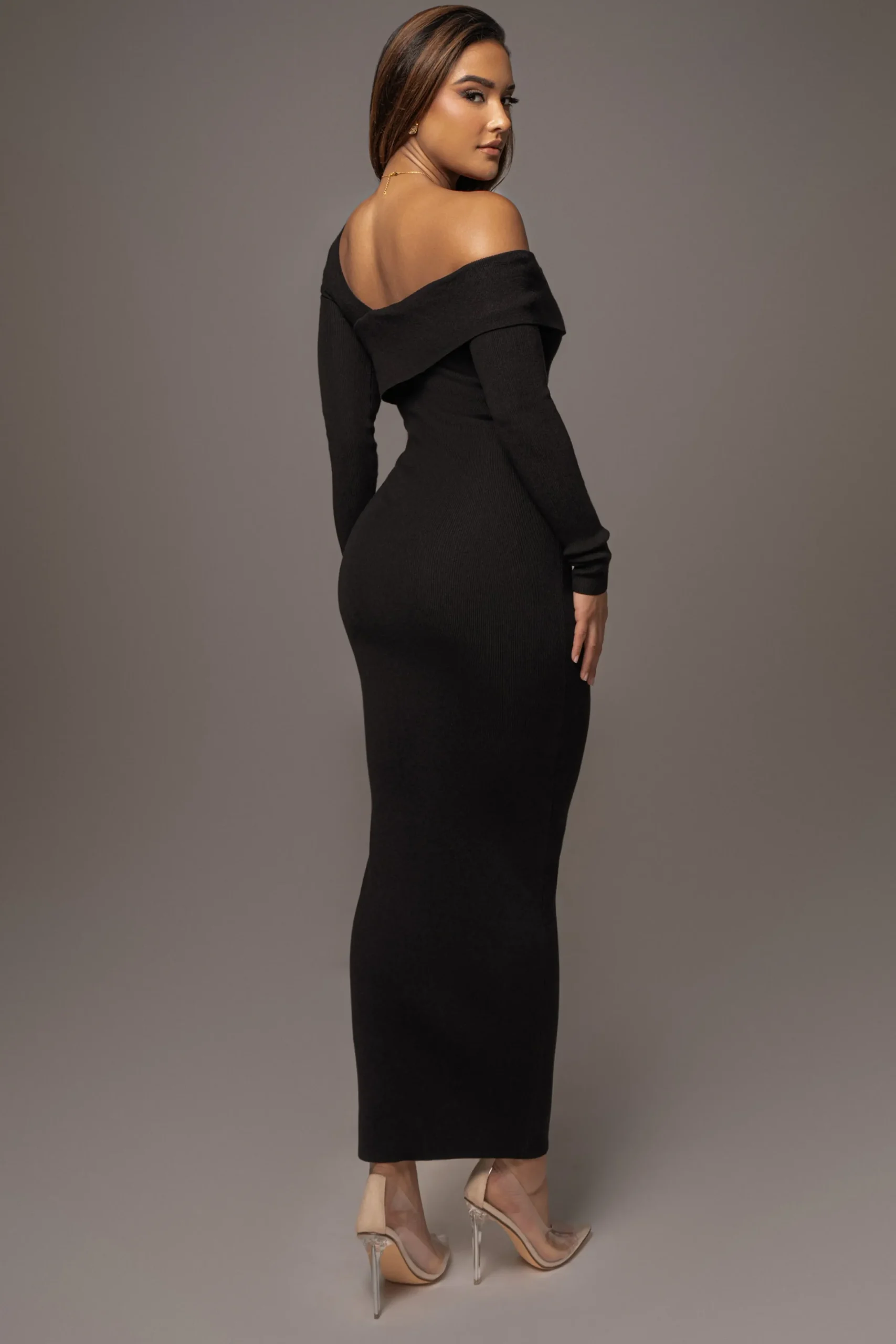 JLUXLABEL Black Harper Knit Maxi Dress