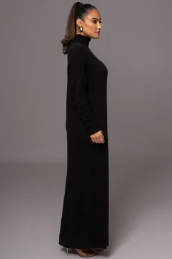 JLUXLABEL Black Hartley Knit Maxi Dress