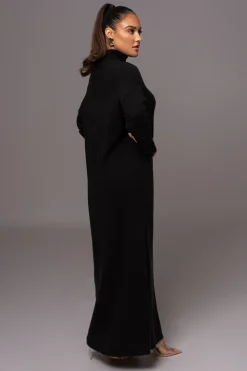 JLUXLABEL Black Hartley Knit Maxi Dress