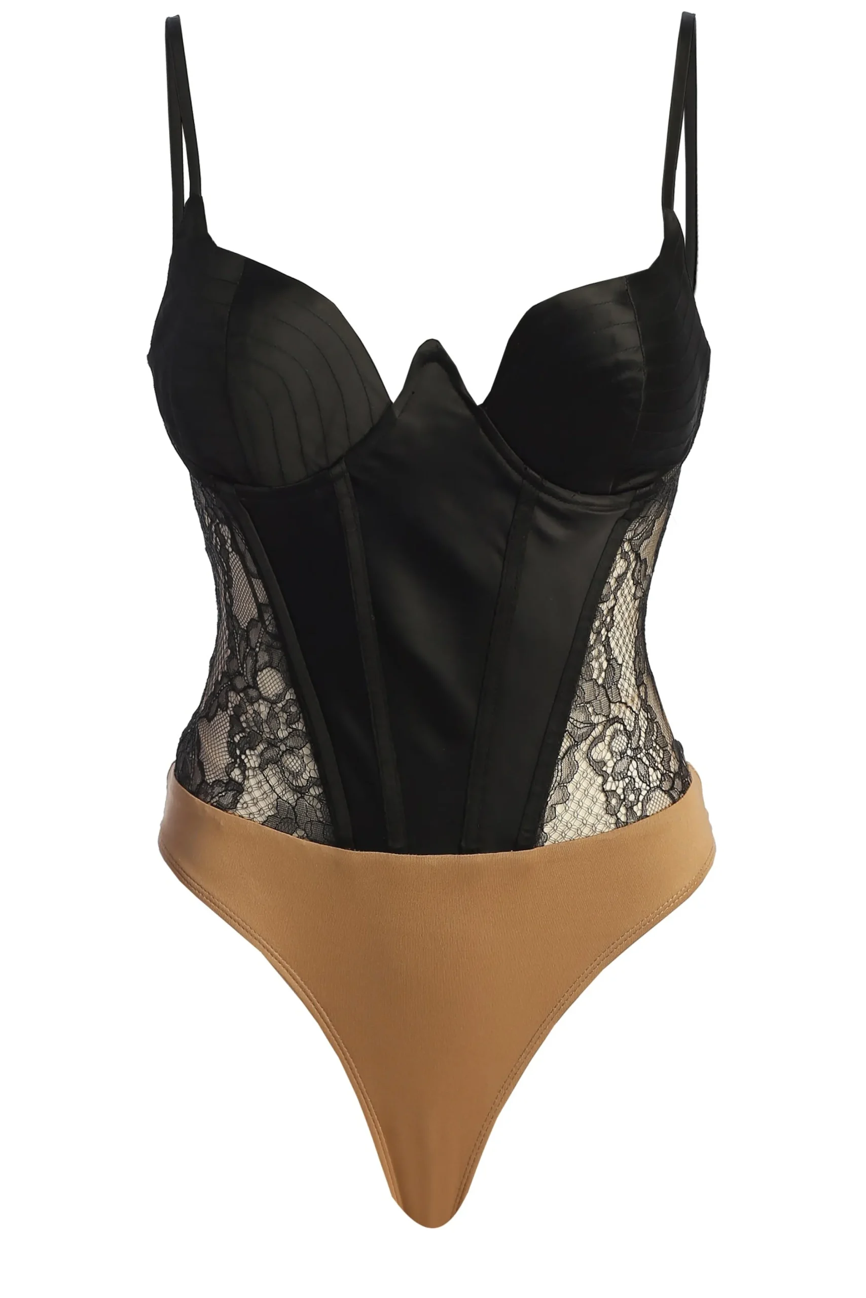 JLUXLABEL Black Incomparable Lace Bodysuit