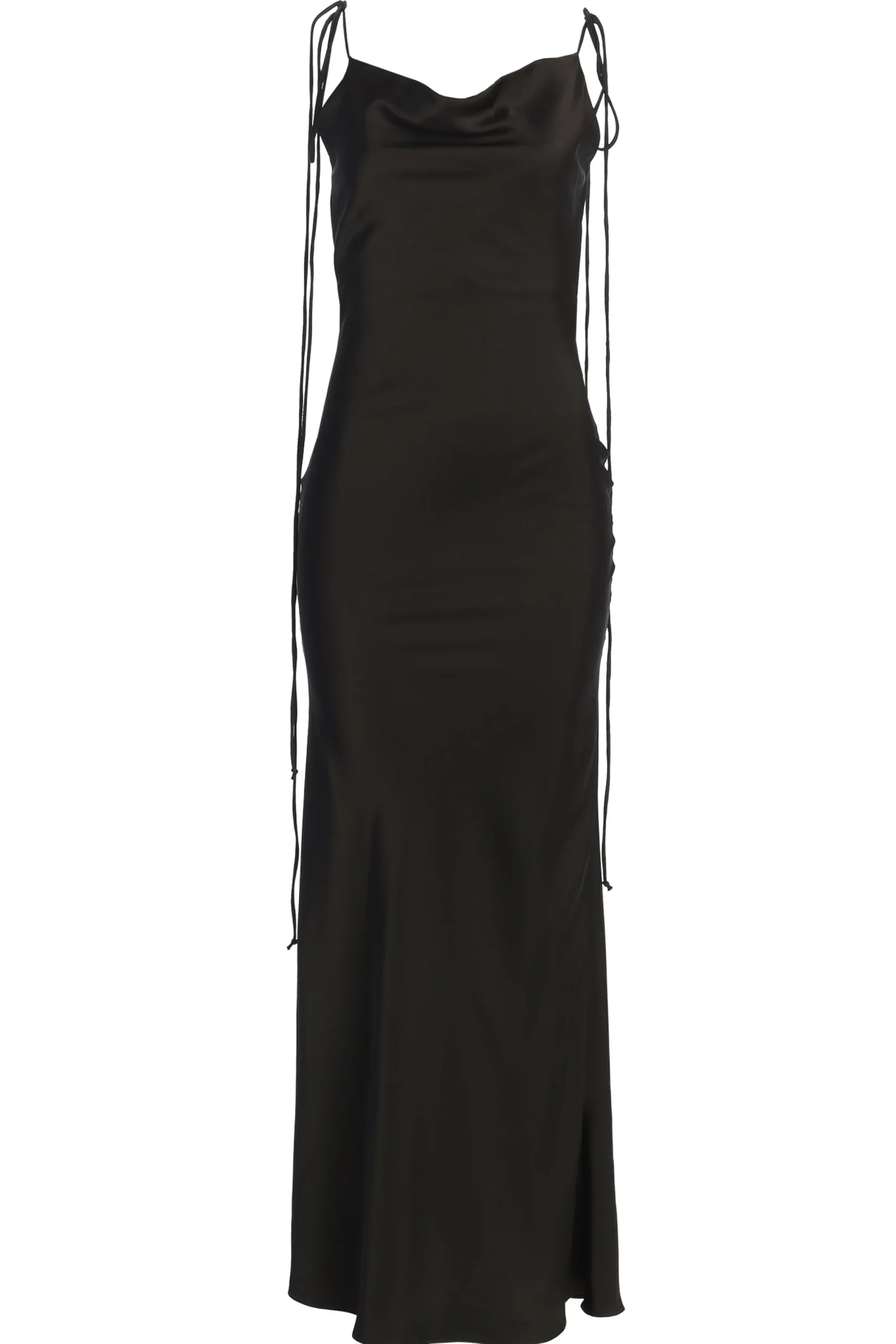JLUXLABEL Black Irresistible Satin Maxi Dress