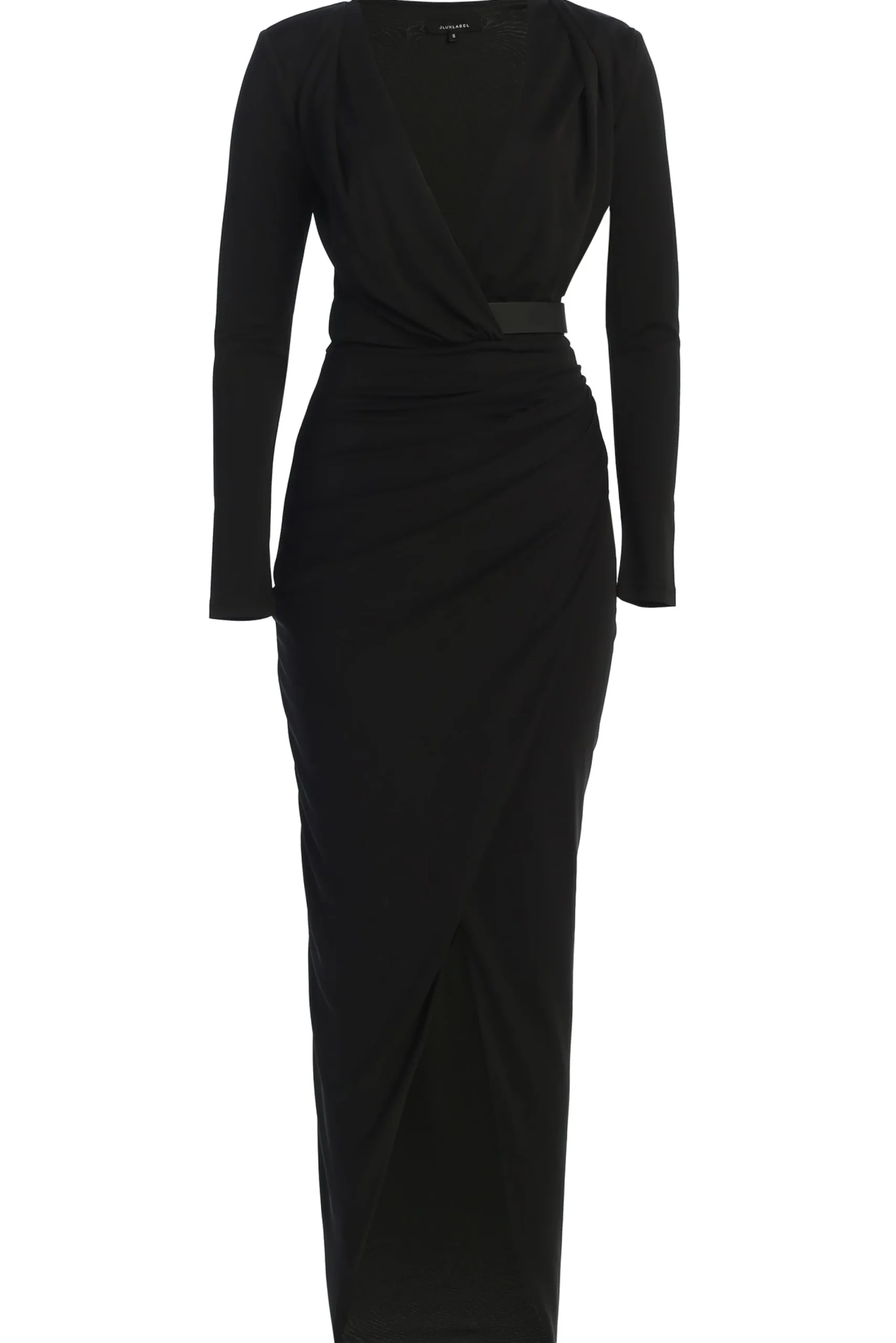 JLUXLABEL Black Jamie Plunge Maxi Dress