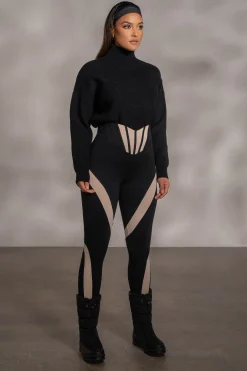 JLUXLABEL Black Jenni Turtleneck Sweater Top