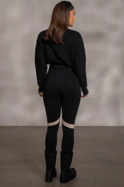 JLUXLABEL Black Jenni Turtleneck Sweater Top