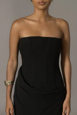 JLUXLABEL Black Journey Linen Maxi Dress