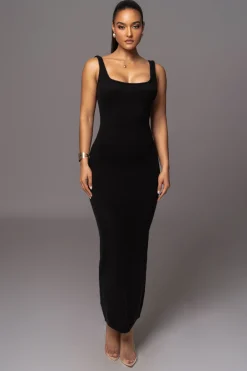 JLUXLABEL Black Karolina Knit Maxi Dress