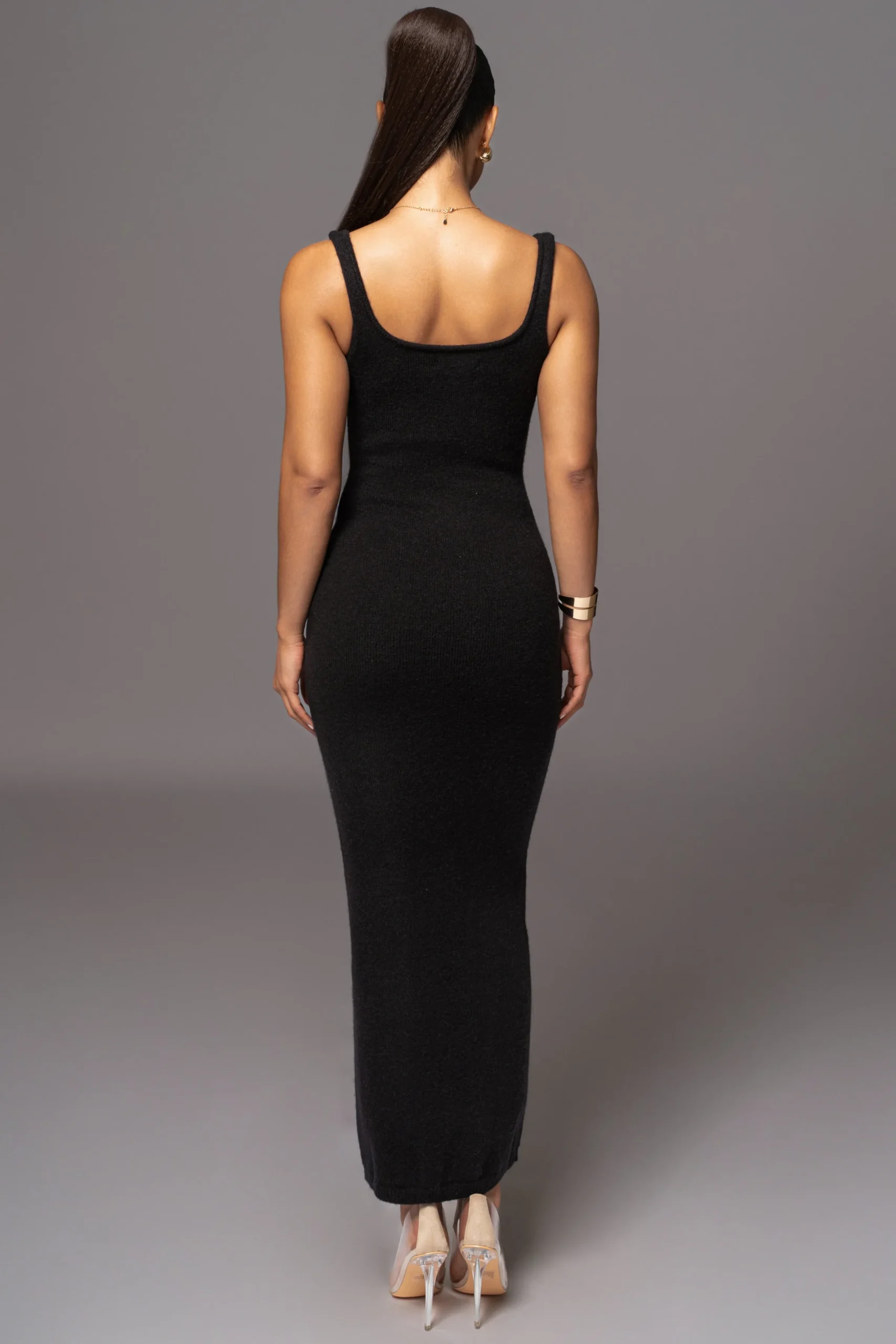JLUXLABEL Black Karolina Knit Maxi Dress