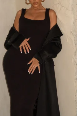 JLUXLABEL Black Karolina Knit Maxi Dress