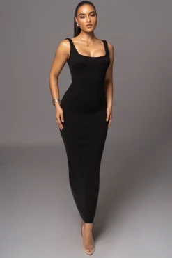 JLUXLABEL Black Karolina Knit Maxi Dress